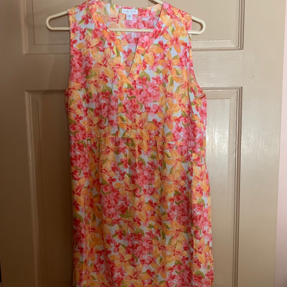 Floral print summer cotton dress